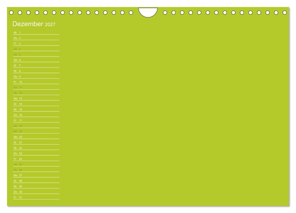 Weitere Ansicht: Bastel-Geburtstagskalender grün / Geburtstagskalender (Wandkalender 2027 DIN A4 quer), CALVENDO Monatskalender | Kreativ ist gut, Calvendo