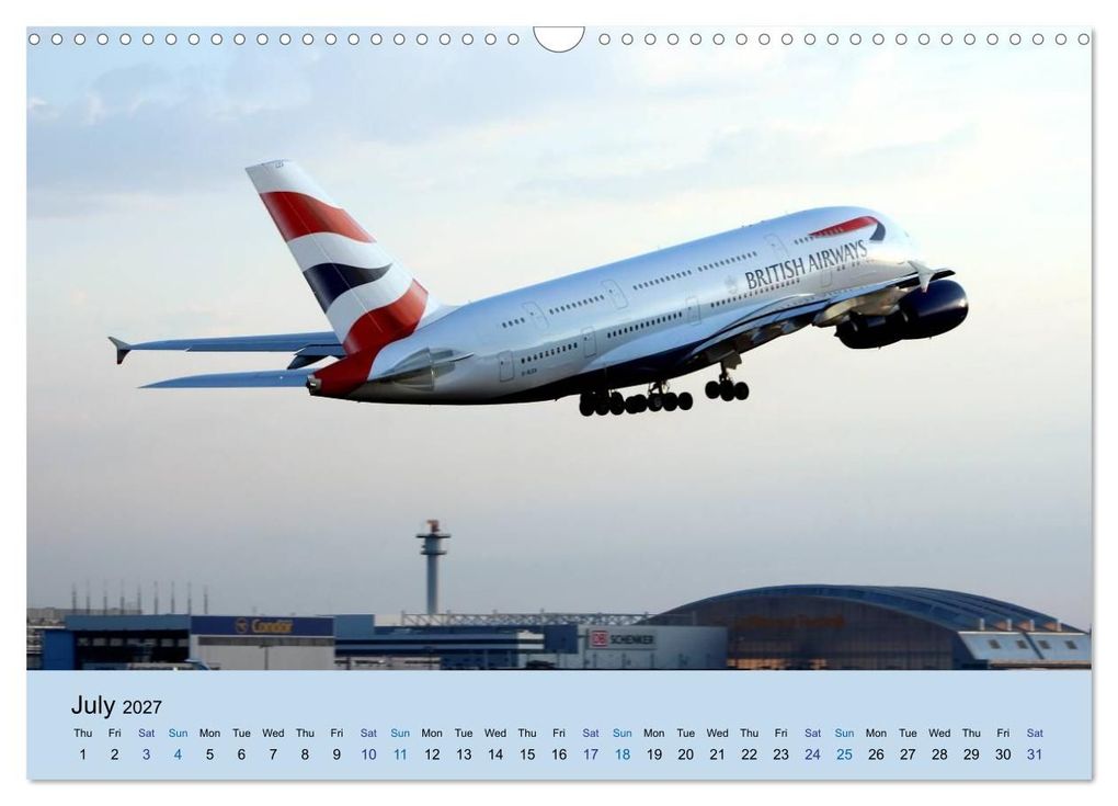 Weitere Ansicht: Wings over Frankfurt (UK Edition) (Wall Calendar 2027 DIN A3 landscape), CALVENDO 12 Month Wall Calendar | Sylvia Schwarz, Calvendo