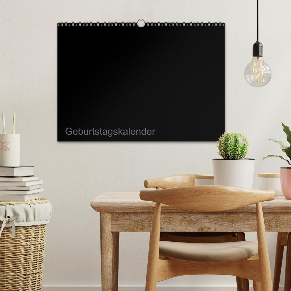 Weitere Ansicht: Bastel-Geburtstagskalender schwarz / Geburtstagskalender (Wandkalender 2027 DIN A3 quer), CALVENDO Monatskalender | Kreativ ist gut, Calvendo