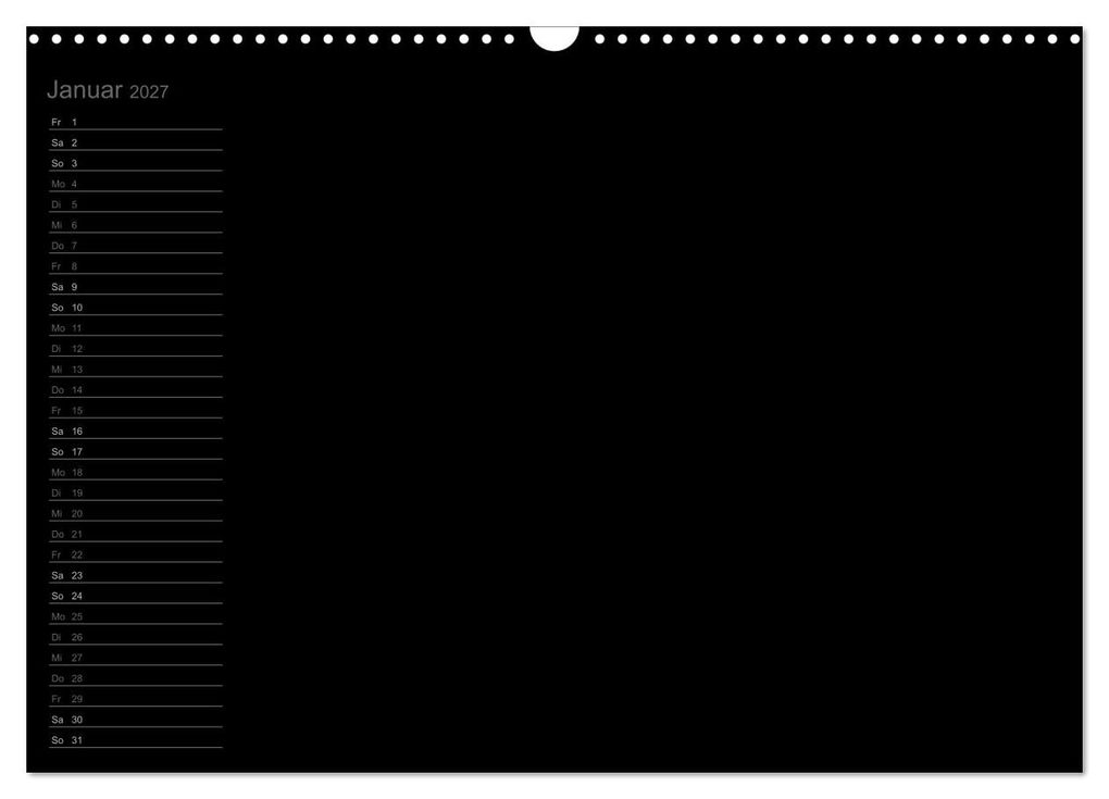 Weitere Ansicht: Bastel-Geburtstagskalender schwarz / Geburtstagskalender (Wandkalender 2027 DIN A3 quer), CALVENDO Monatskalender | Kreativ ist gut, Calvendo