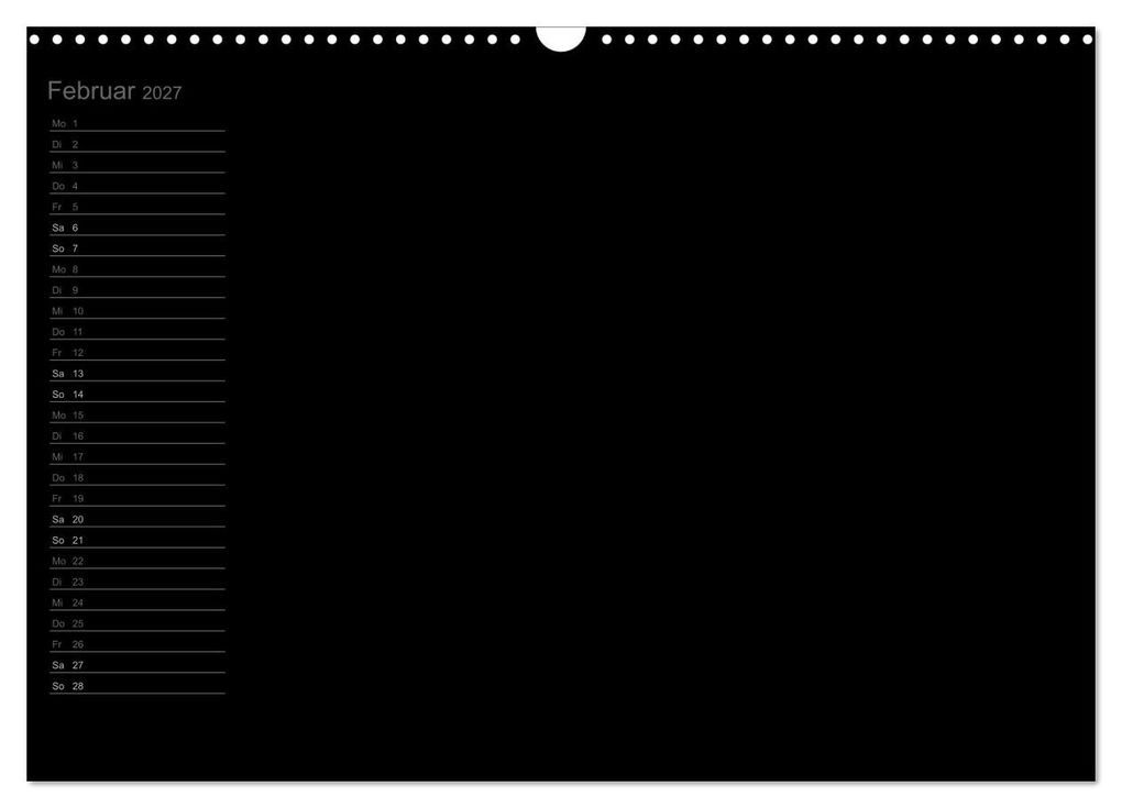 Weitere Ansicht: Bastel-Geburtstagskalender schwarz / Geburtstagskalender (Wandkalender 2027 DIN A3 quer), CALVENDO Monatskalender | Kreativ ist gut, Calvendo