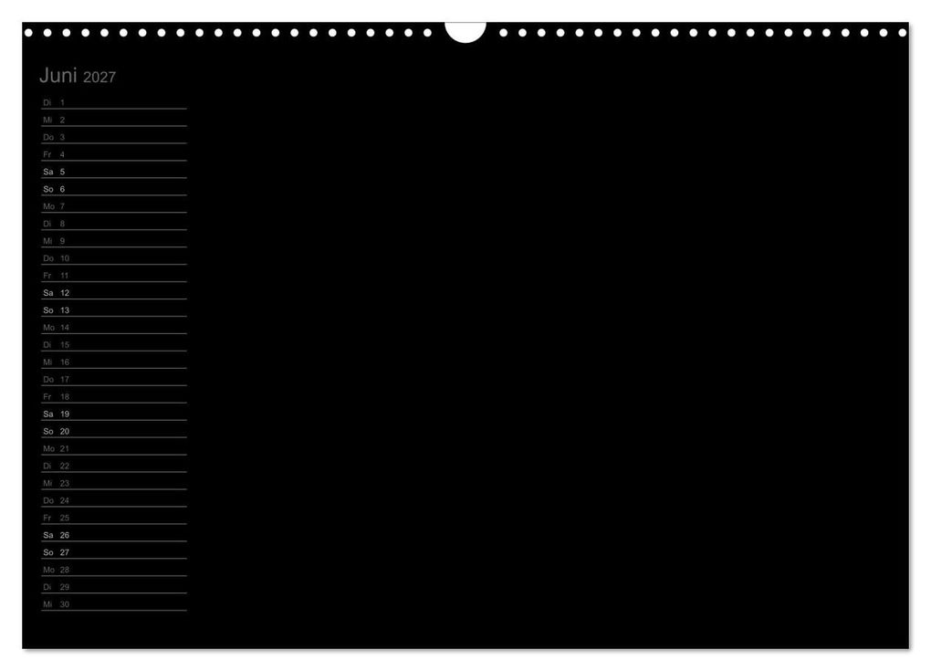 Weitere Ansicht: Bastel-Geburtstagskalender schwarz / Geburtstagskalender (Wandkalender 2027 DIN A3 quer), CALVENDO Monatskalender | Kreativ ist gut, Calvendo
