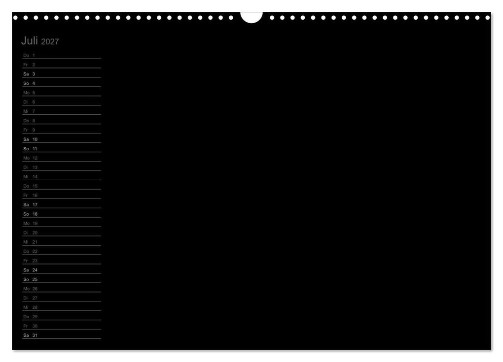 Weitere Ansicht: Bastel-Geburtstagskalender schwarz / Geburtstagskalender (Wandkalender 2027 DIN A3 quer), CALVENDO Monatskalender | Kreativ ist gut, Calvendo