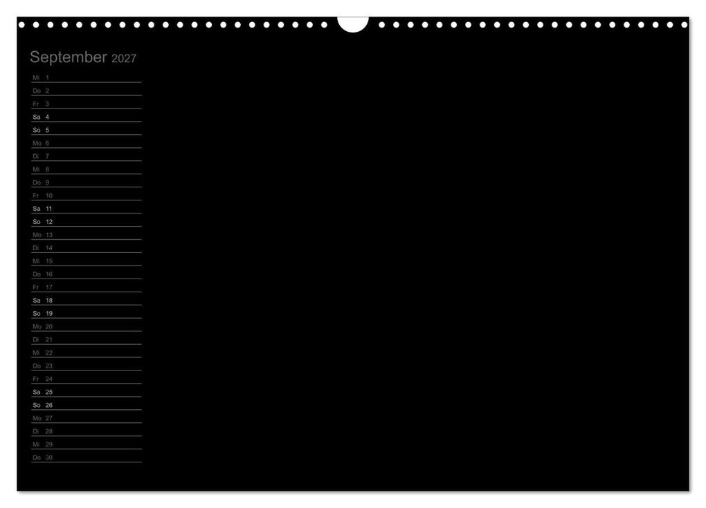 Weitere Ansicht: Bastel-Geburtstagskalender schwarz / Geburtstagskalender (Wandkalender 2027 DIN A3 quer), CALVENDO Monatskalender | Kreativ ist gut, Calvendo