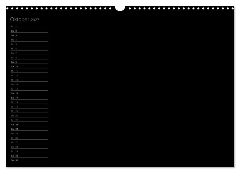 Weitere Ansicht: Bastel-Geburtstagskalender schwarz / Geburtstagskalender (Wandkalender 2027 DIN A3 quer), CALVENDO Monatskalender | Kreativ ist gut, Calvendo