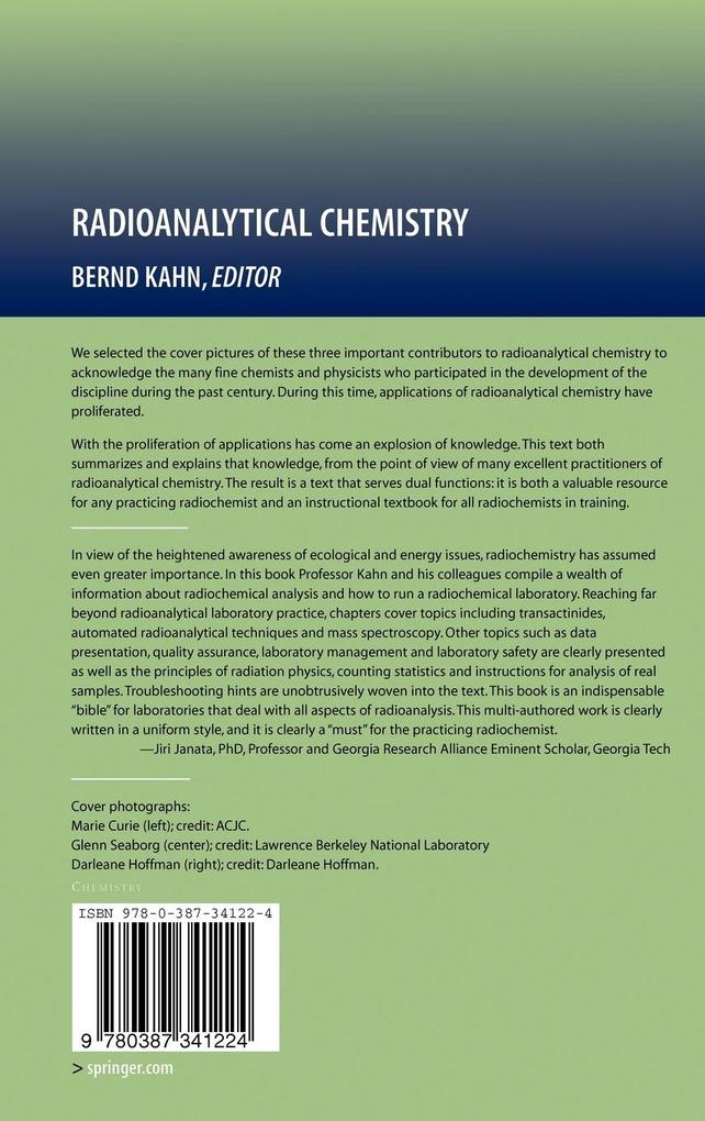 Weitere Ansicht: Radioanalytical Chemistry