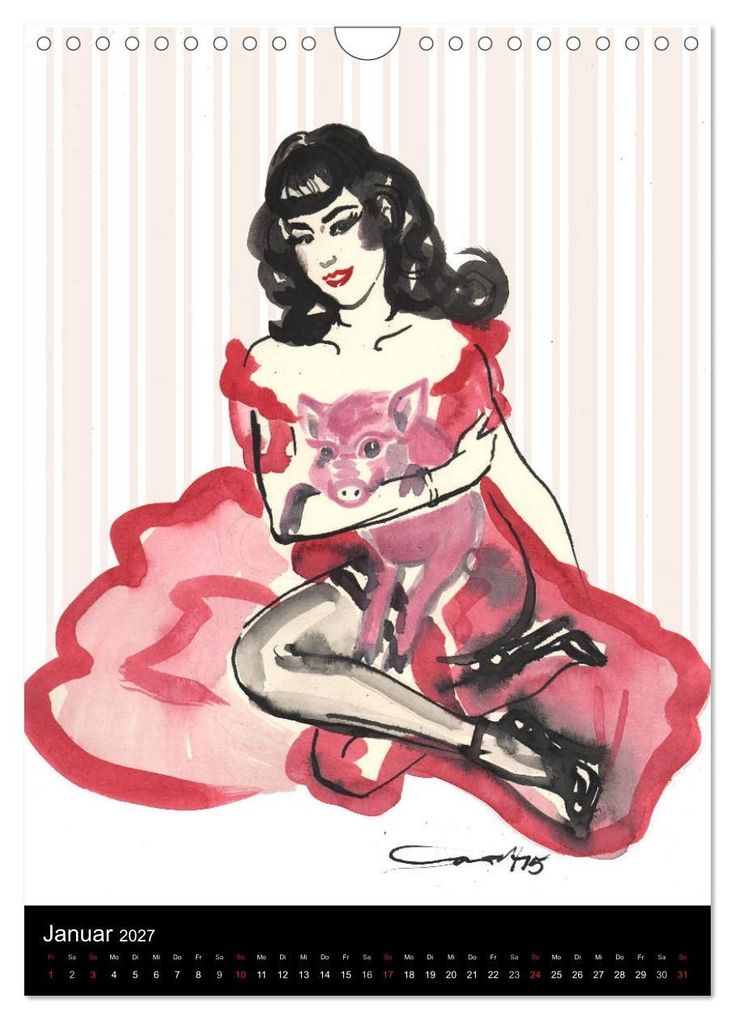 Weitere Ansicht: Betty Page - Quickies by SARA HORWATH (Wandkalender 2027 DIN A4 hoch), CALVENDO Monatskalender | Sara Horwath Burlesque up your wall, Calvendo