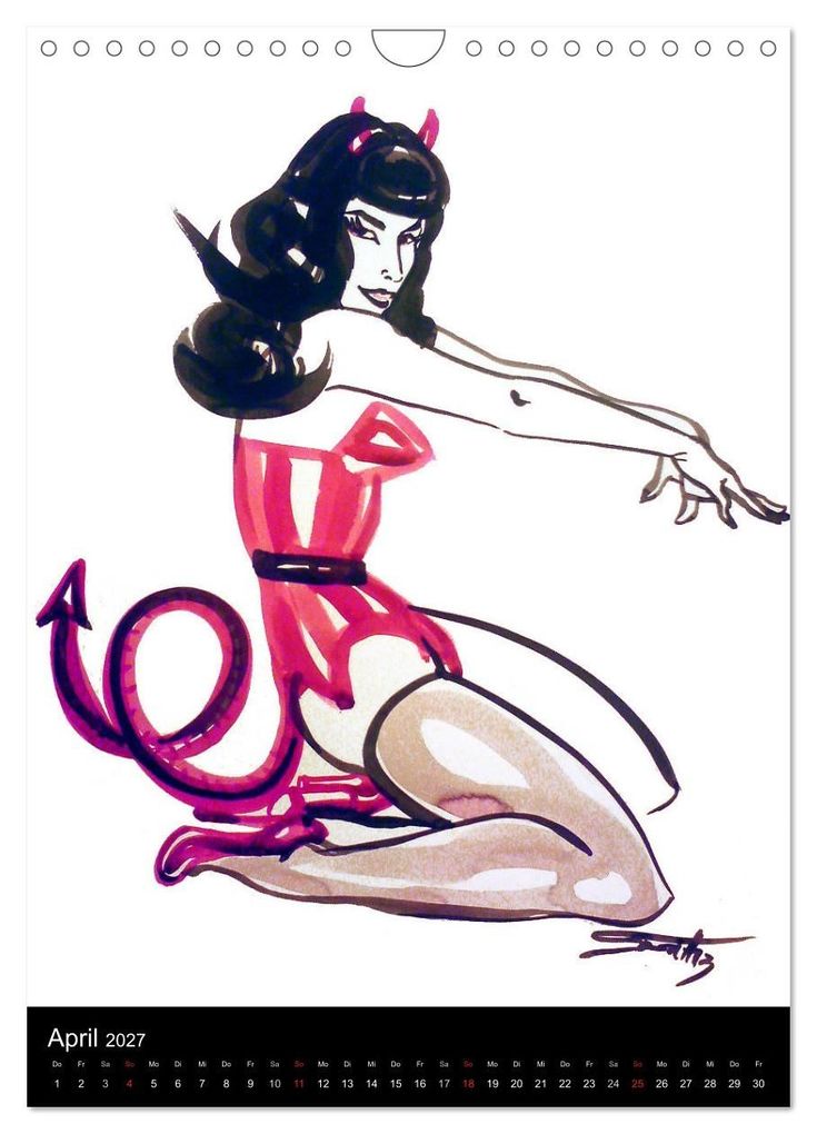 Weitere Ansicht: Betty Page - Quickies by SARA HORWATH (Wandkalender 2027 DIN A4 hoch), CALVENDO Monatskalender | Sara Horwath Burlesque up your wall, Calvendo
