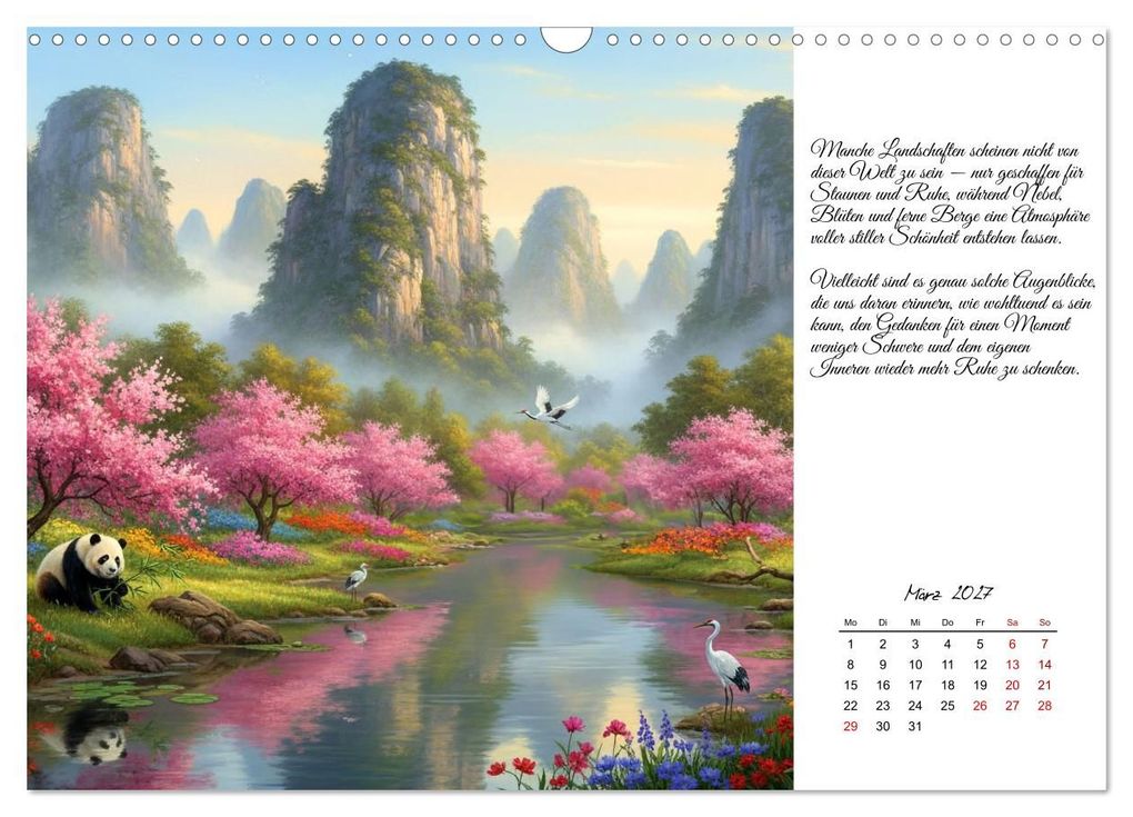 Weitere Ansicht: Motivierend friedlich (Wandkalender 2027 DIN A3 quer), CALVENDO Monatskalender | Kerstin Waurick, Calvendo