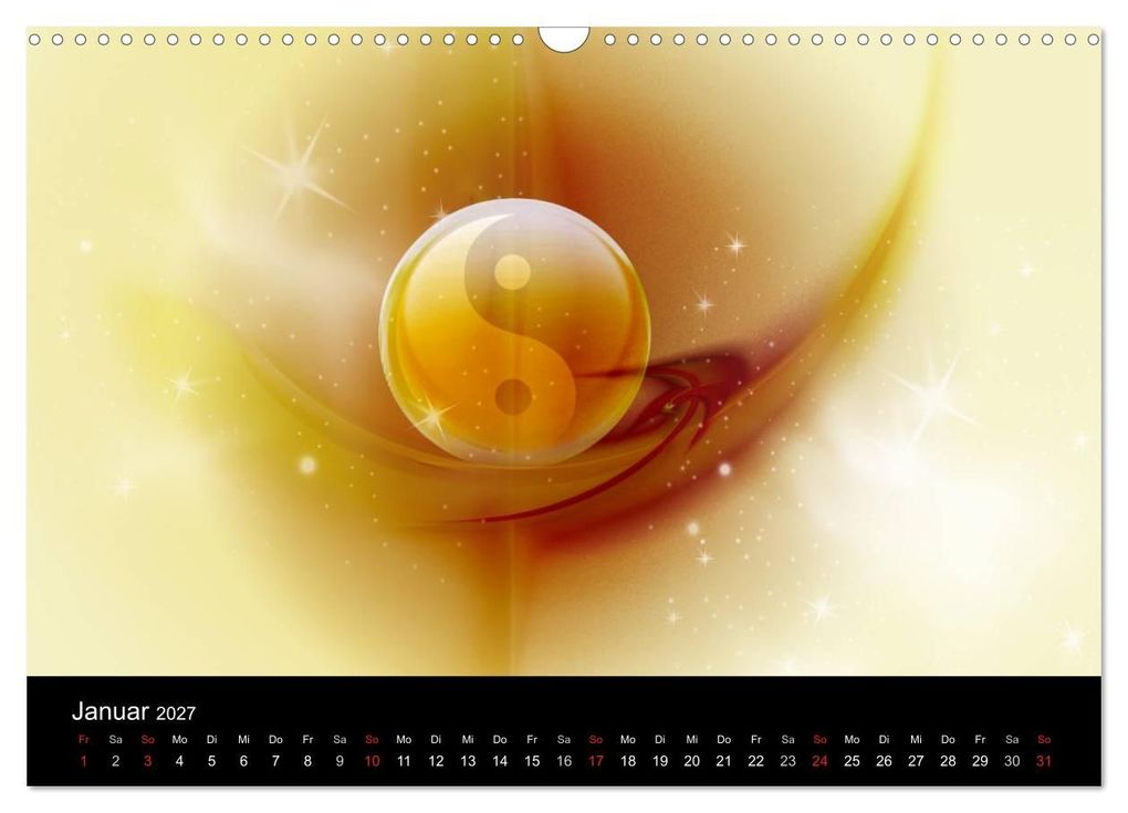 Weitere Ansicht: Buddha und Yin Yang (Wandkalender 2027 DIN A3 quer), CALVENDO Monatskalender | Claudia Burlager, Calvendo