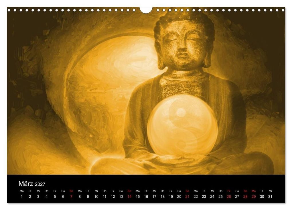 Weitere Ansicht: Buddha und Yin Yang (Wandkalender 2027 DIN A3 quer), CALVENDO Monatskalender | Claudia Burlager, Calvendo