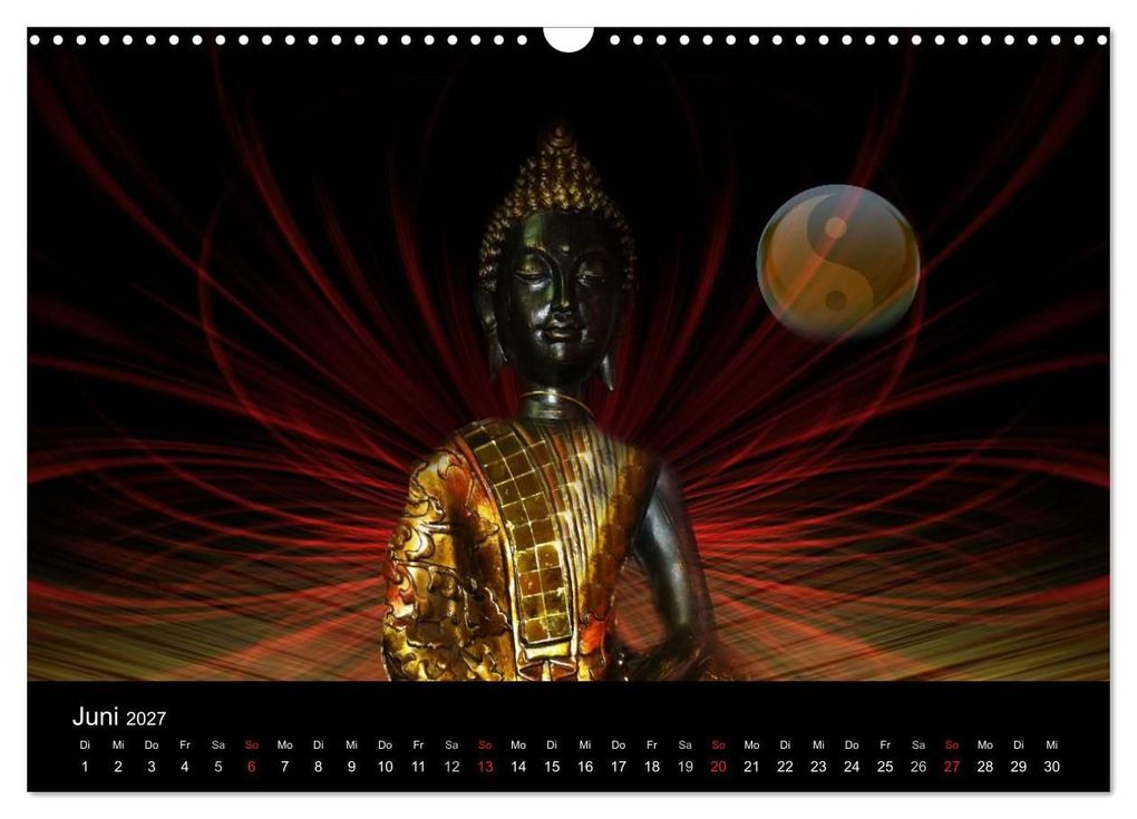 Weitere Ansicht: Buddha und Yin Yang (Wandkalender 2027 DIN A3 quer), CALVENDO Monatskalender | Claudia Burlager, Calvendo