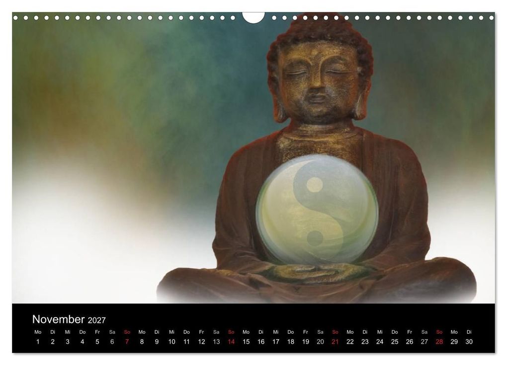 Weitere Ansicht: Buddha und Yin Yang (Wandkalender 2027 DIN A3 quer), CALVENDO Monatskalender | Claudia Burlager, Calvendo