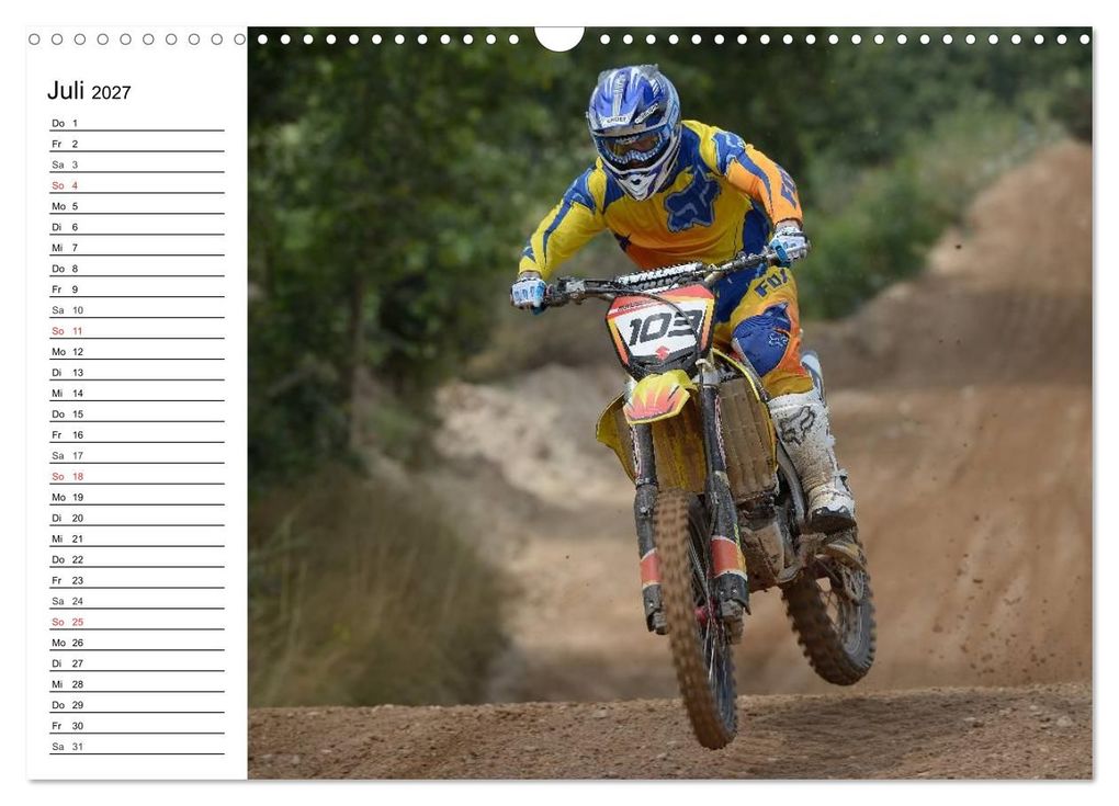 Weitere Ansicht: Motocross - Terminplaner (Wandkalender 2027 DIN A3 quer), CALVENDO Monatskalender | Jochen Dietrich, Calvendo