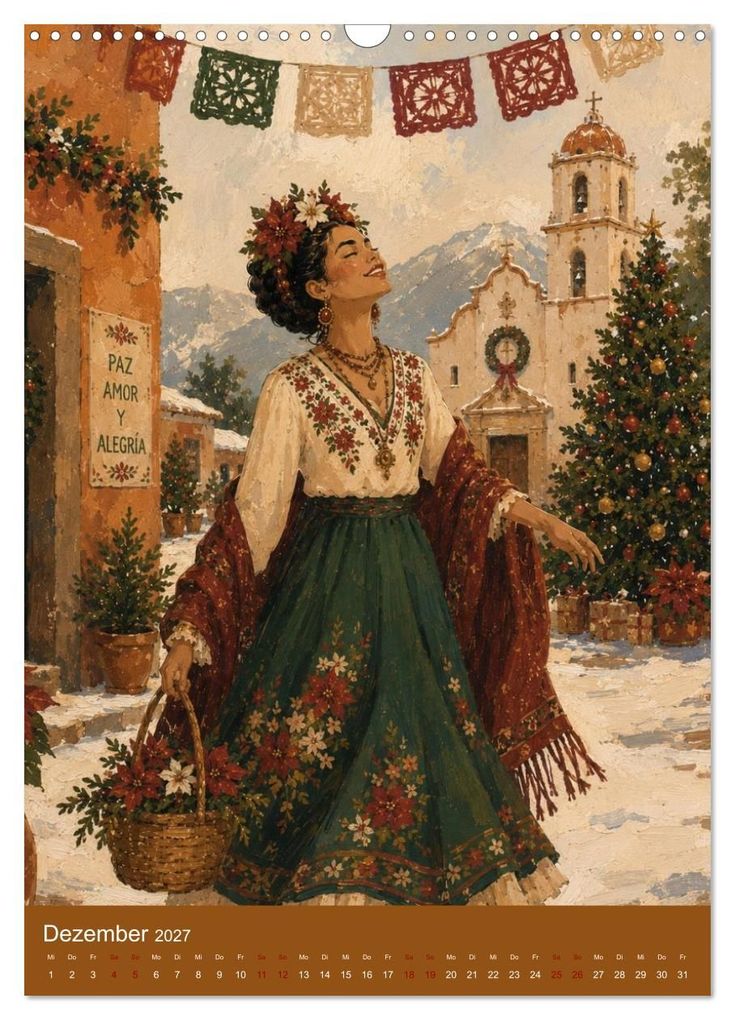 Weitere Ansicht: Freude im Haar. Leid im Herzen. Eine Hommage an Frida Kahlo (Wandkalender 2027 DIN A3 hoch), CALVENDO Monatskalender | Rose el Rose, Calvendo