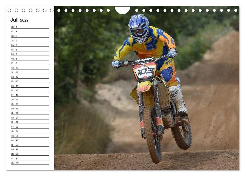 Weitere Ansicht: Motocross - Terminplaner (Wandkalender 2027 DIN A4 quer), CALVENDO Monatskalender | Jochen Dietrich, Calvendo