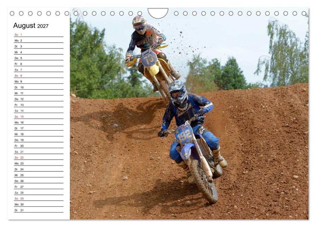 Weitere Ansicht: Motocross - Terminplaner (Wandkalender 2027 DIN A4 quer), CALVENDO Monatskalender | Jochen Dietrich, Calvendo