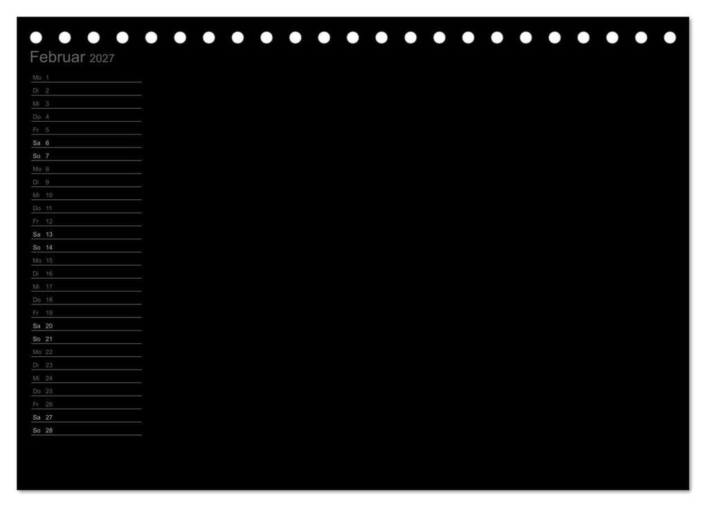 Weitere Ansicht: Bastel-Geburtstagskalender schwarz / Geburtstagskalender (Tischkalender 2027 DIN A5 quer), CALVENDO Monatskalender | Kreativ ist gut, Calvendo