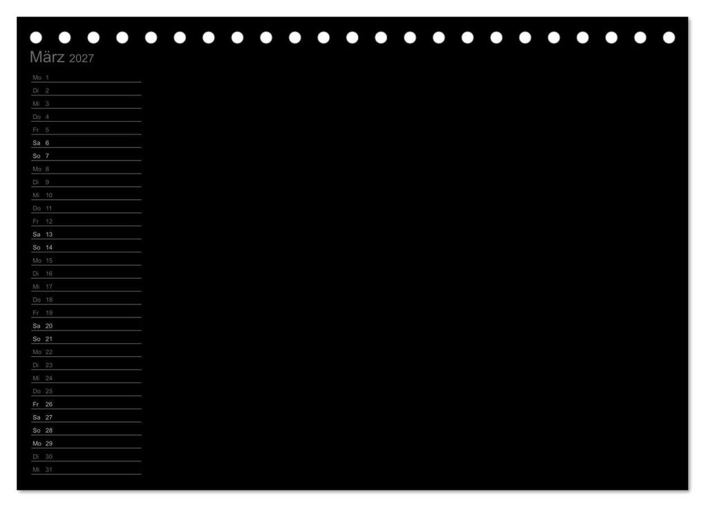 Weitere Ansicht: Bastel-Geburtstagskalender schwarz / Geburtstagskalender (Tischkalender 2027 DIN A5 quer), CALVENDO Monatskalender | Kreativ ist gut, Calvendo
