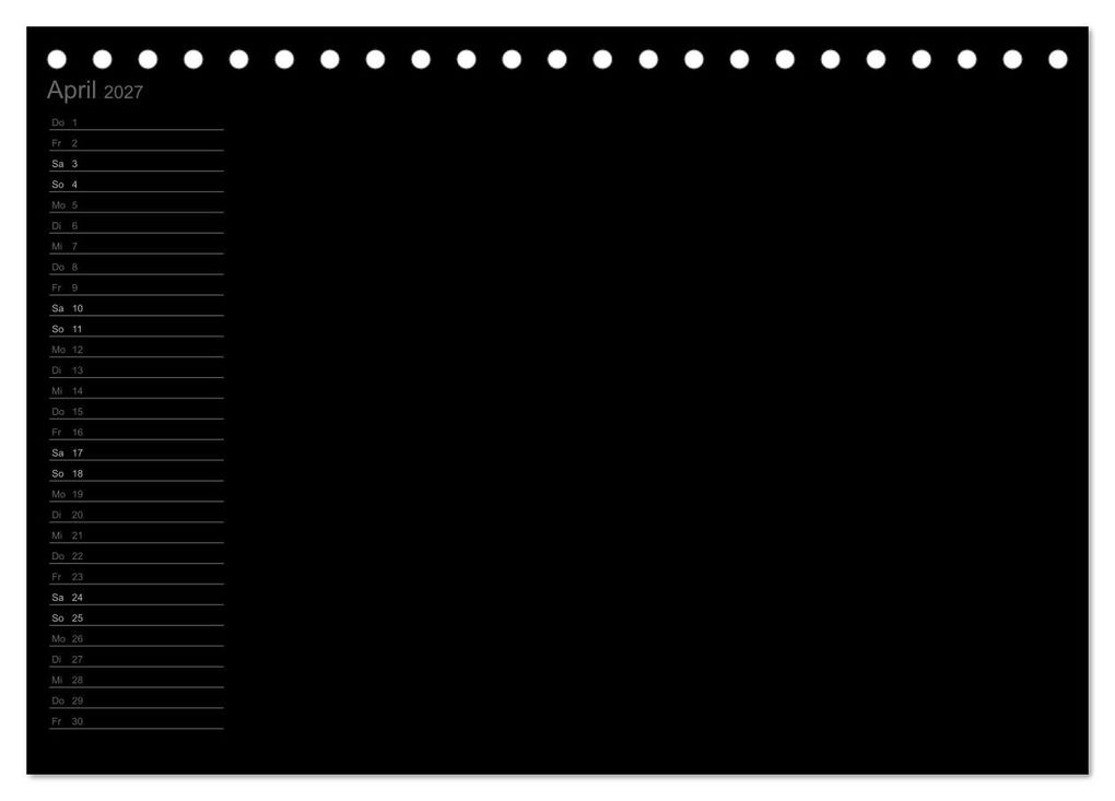 Weitere Ansicht: Bastel-Geburtstagskalender schwarz / Geburtstagskalender (Tischkalender 2027 DIN A5 quer), CALVENDO Monatskalender | Kreativ ist gut, Calvendo