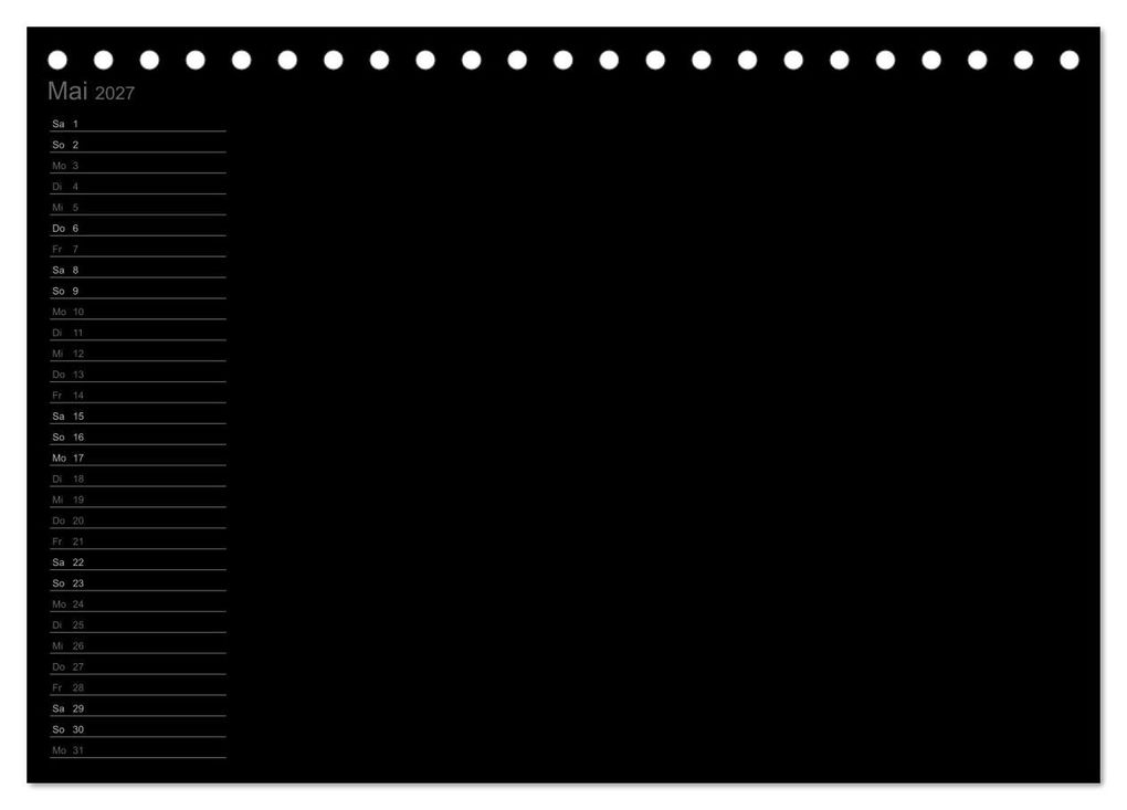 Weitere Ansicht: Bastel-Geburtstagskalender schwarz / Geburtstagskalender (Tischkalender 2027 DIN A5 quer), CALVENDO Monatskalender | Kreativ ist gut, Calvendo