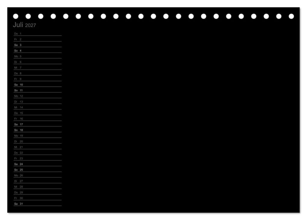 Weitere Ansicht: Bastel-Geburtstagskalender schwarz / Geburtstagskalender (Tischkalender 2027 DIN A5 quer), CALVENDO Monatskalender | Kreativ ist gut, Calvendo