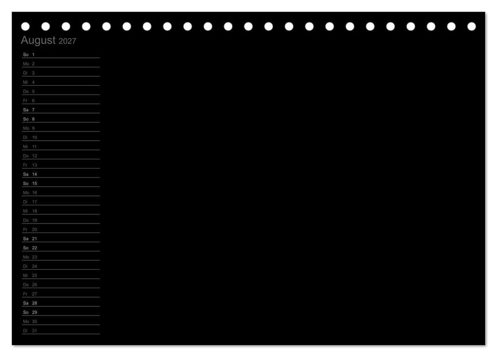 Weitere Ansicht: Bastel-Geburtstagskalender schwarz / Geburtstagskalender (Tischkalender 2027 DIN A5 quer), CALVENDO Monatskalender | Kreativ ist gut, Calvendo