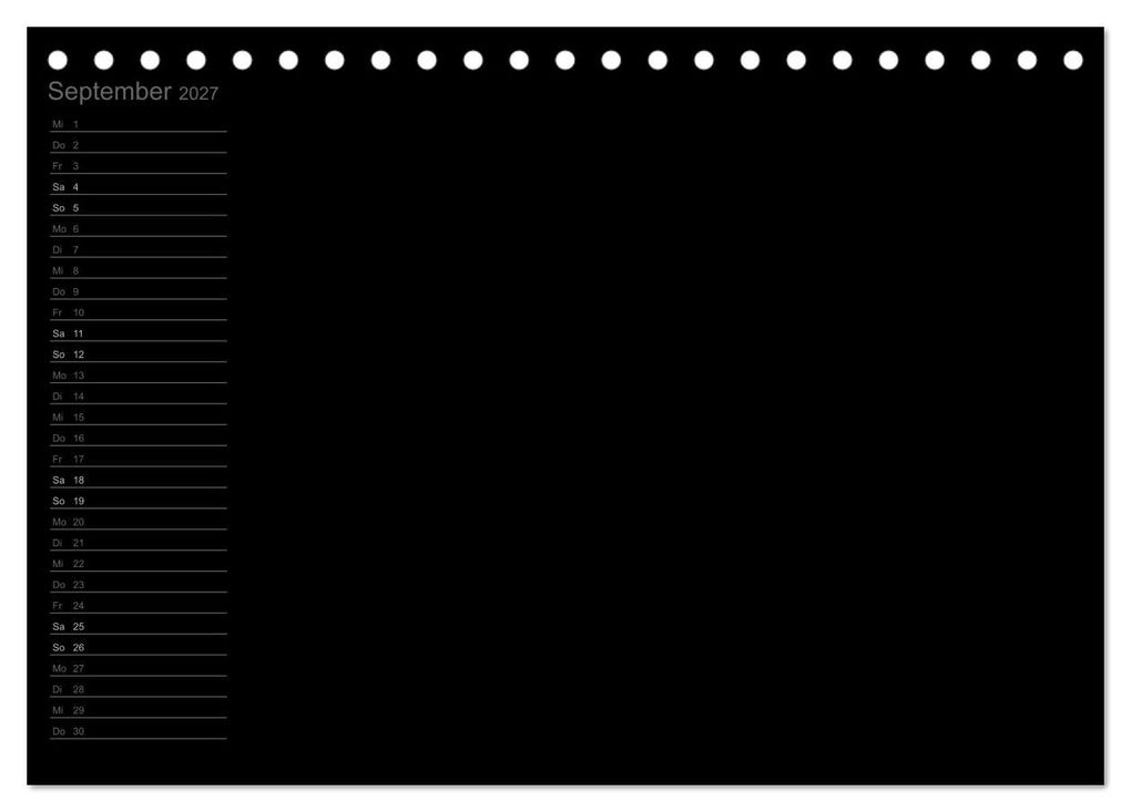 Weitere Ansicht: Bastel-Geburtstagskalender schwarz / Geburtstagskalender (Tischkalender 2027 DIN A5 quer), CALVENDO Monatskalender | Kreativ ist gut, Calvendo