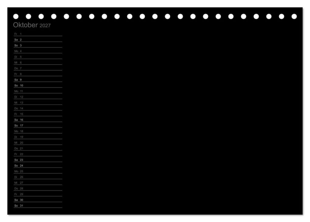 Weitere Ansicht: Bastel-Geburtstagskalender schwarz / Geburtstagskalender (Tischkalender 2027 DIN A5 quer), CALVENDO Monatskalender | Kreativ ist gut, Calvendo