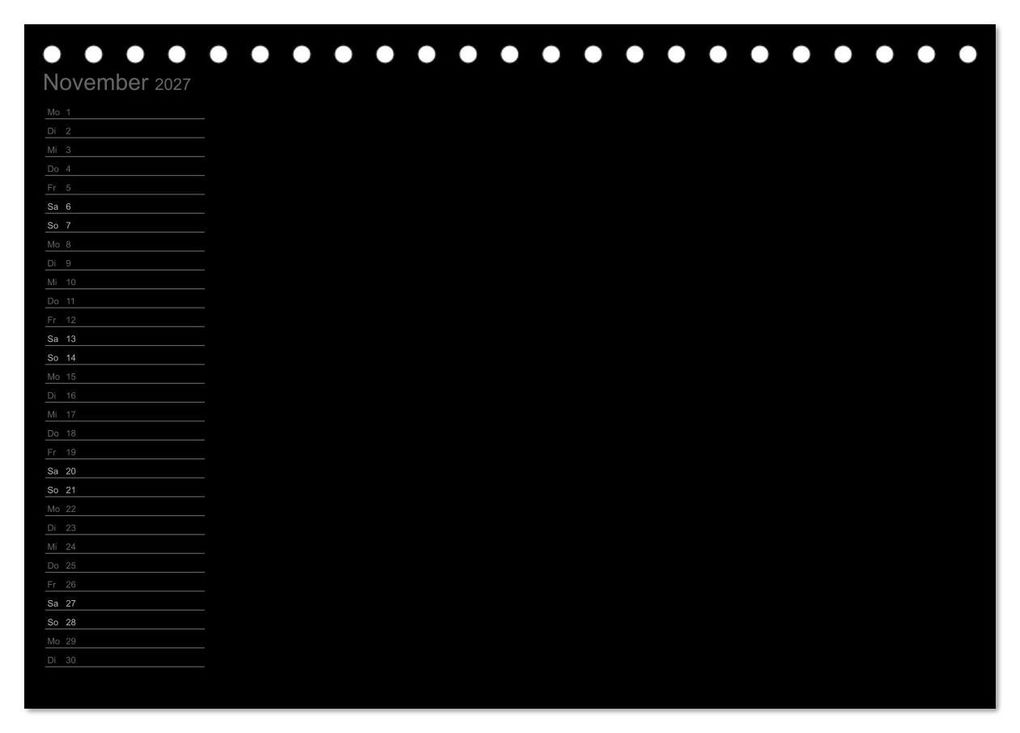 Weitere Ansicht: Bastel-Geburtstagskalender schwarz / Geburtstagskalender (Tischkalender 2027 DIN A5 quer), CALVENDO Monatskalender | Kreativ ist gut, Calvendo