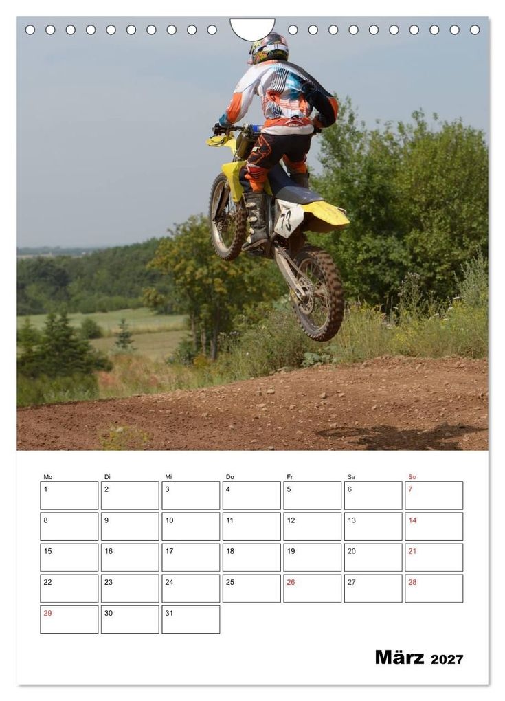 Weitere Ansicht: Motocross Terminplaner (Wandkalender 2027 DIN A4 hoch), CALVENDO Monatskalender | Jochen Dietrich, Calvendo