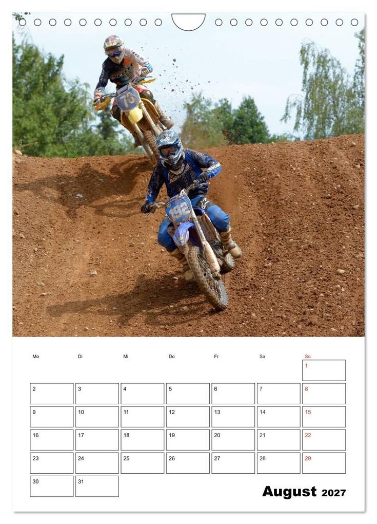 Weitere Ansicht: Motocross Terminplaner (Wandkalender 2027 DIN A4 hoch), CALVENDO Monatskalender | Jochen Dietrich, Calvendo