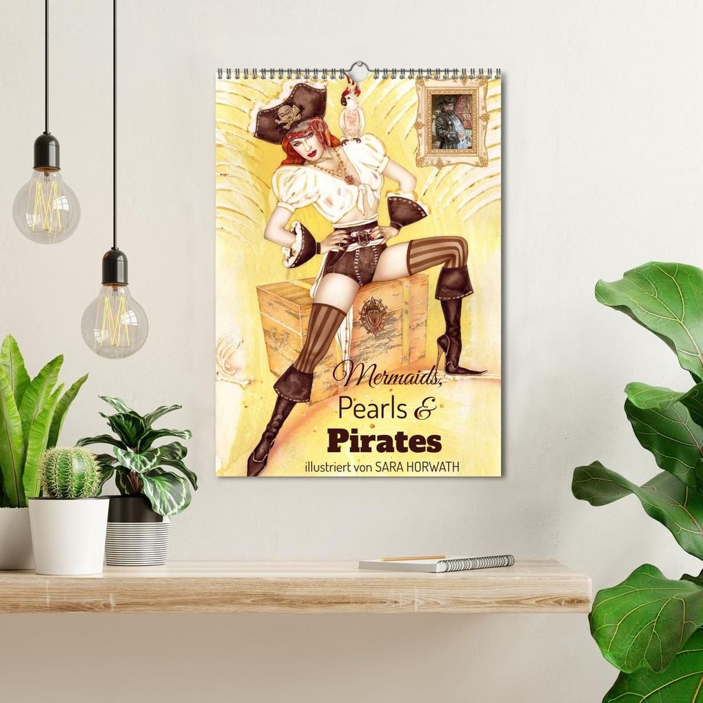 Weitere Ansicht: Mermaids, Pearls & Pirates. Sirenen, Perlen und Piraten. Phantasien mit Meeresrauschen (Wandkalender 2027 DIN A3 hoch), CALVENDO Monatskalender | Burlesque up your wall, Sara Horwath, Calvendo