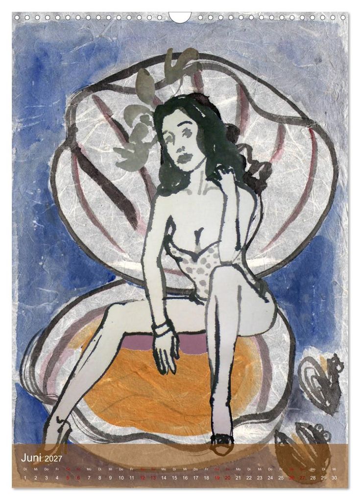 Weitere Ansicht: Mermaids, Pearls & Pirates. Sirenen, Perlen und Piraten. Phantasien mit Meeresrauschen (Wandkalender 2027 DIN A3 hoch), CALVENDO Monatskalender | Burlesque up your wall, Sara Horwath, Calvendo