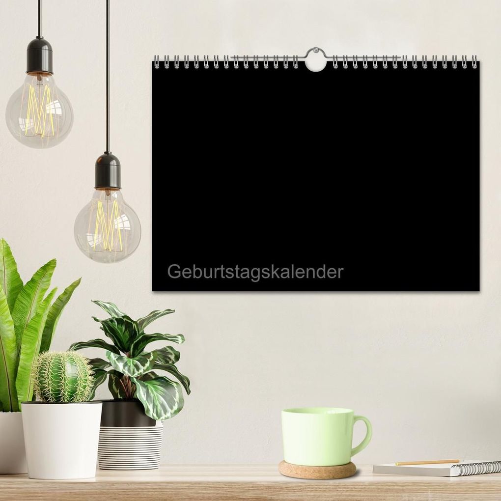 Weitere Ansicht: Bastel-Geburtstagskalender schwarz / Geburtstagskalender (Wandkalender 2027 DIN A4 quer), CALVENDO Monatskalender | Kreativ ist gut, Calvendo