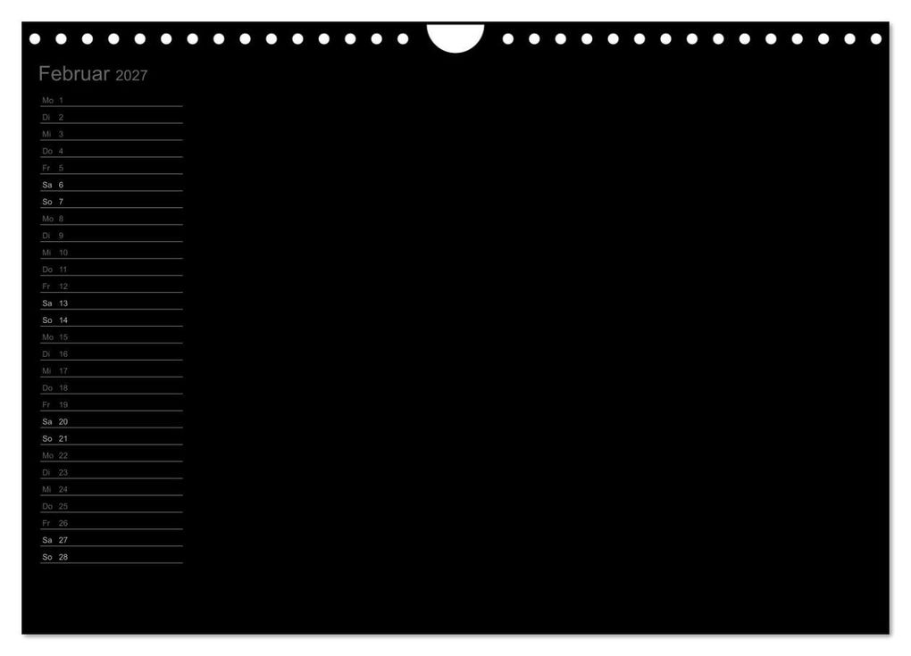 Weitere Ansicht: Bastel-Geburtstagskalender schwarz / Geburtstagskalender (Wandkalender 2027 DIN A4 quer), CALVENDO Monatskalender | Kreativ ist gut, Calvendo