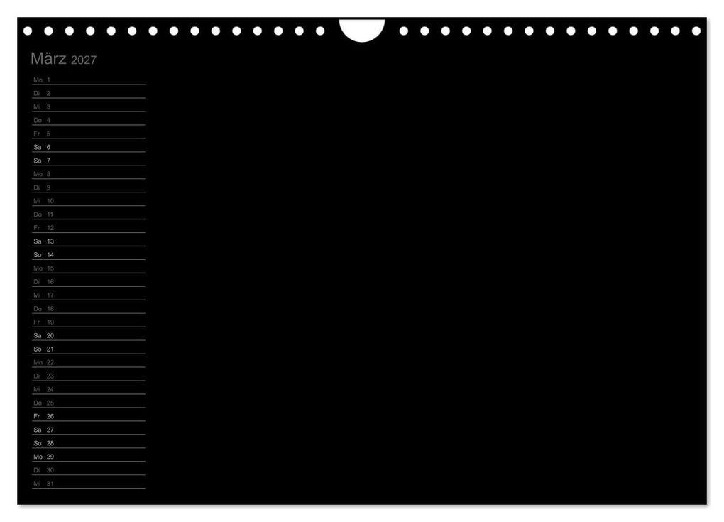 Weitere Ansicht: Bastel-Geburtstagskalender schwarz / Geburtstagskalender (Wandkalender 2027 DIN A4 quer), CALVENDO Monatskalender | Kreativ ist gut, Calvendo