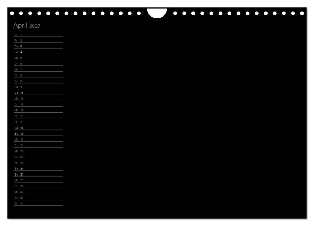 Weitere Ansicht: Bastel-Geburtstagskalender schwarz / Geburtstagskalender (Wandkalender 2027 DIN A4 quer), CALVENDO Monatskalender | Kreativ ist gut, Calvendo