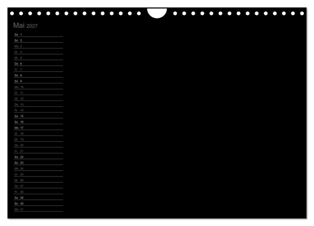 Weitere Ansicht: Bastel-Geburtstagskalender schwarz / Geburtstagskalender (Wandkalender 2027 DIN A4 quer), CALVENDO Monatskalender | Kreativ ist gut, Calvendo