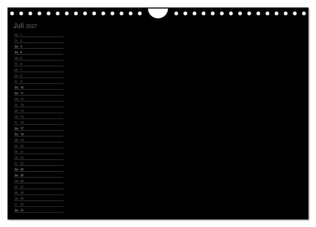 Weitere Ansicht: Bastel-Geburtstagskalender schwarz / Geburtstagskalender (Wandkalender 2027 DIN A4 quer), CALVENDO Monatskalender | Kreativ ist gut, Calvendo