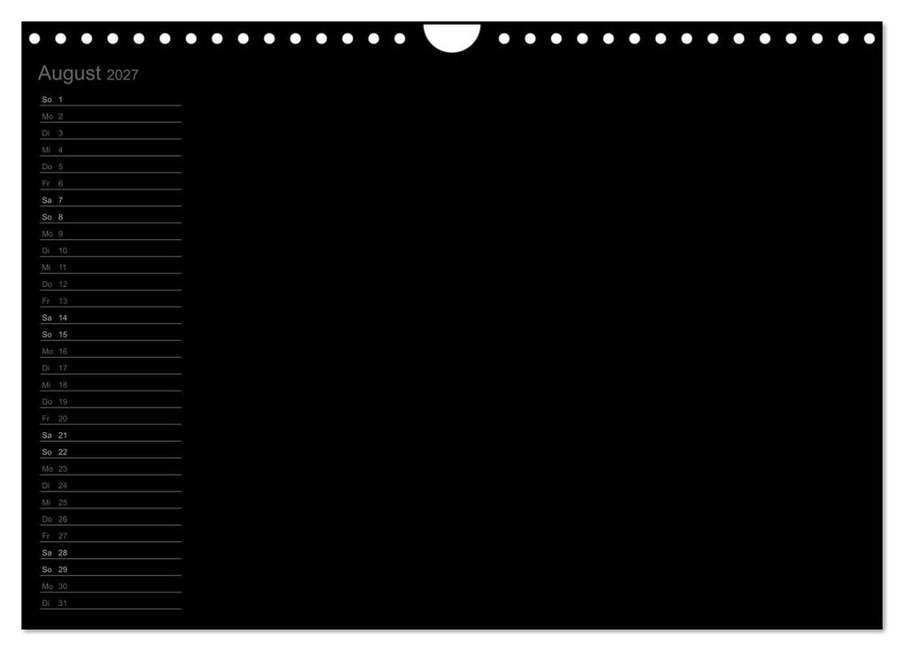 Weitere Ansicht: Bastel-Geburtstagskalender schwarz / Geburtstagskalender (Wandkalender 2027 DIN A4 quer), CALVENDO Monatskalender | Kreativ ist gut, Calvendo