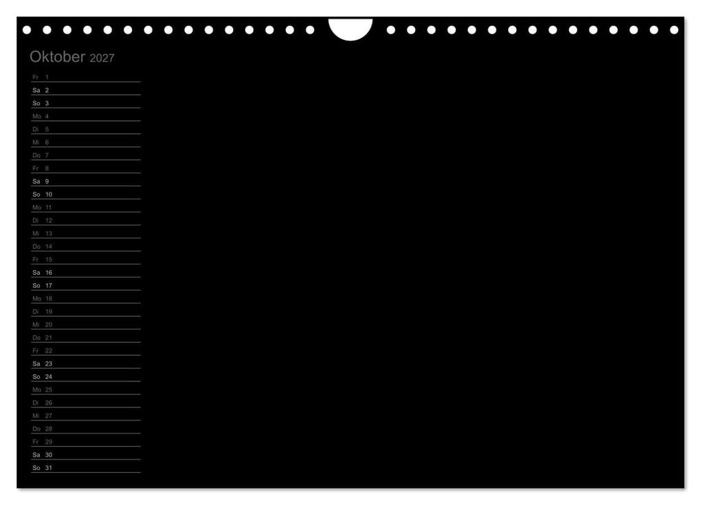 Weitere Ansicht: Bastel-Geburtstagskalender schwarz / Geburtstagskalender (Wandkalender 2027 DIN A4 quer), CALVENDO Monatskalender | Kreativ ist gut, Calvendo