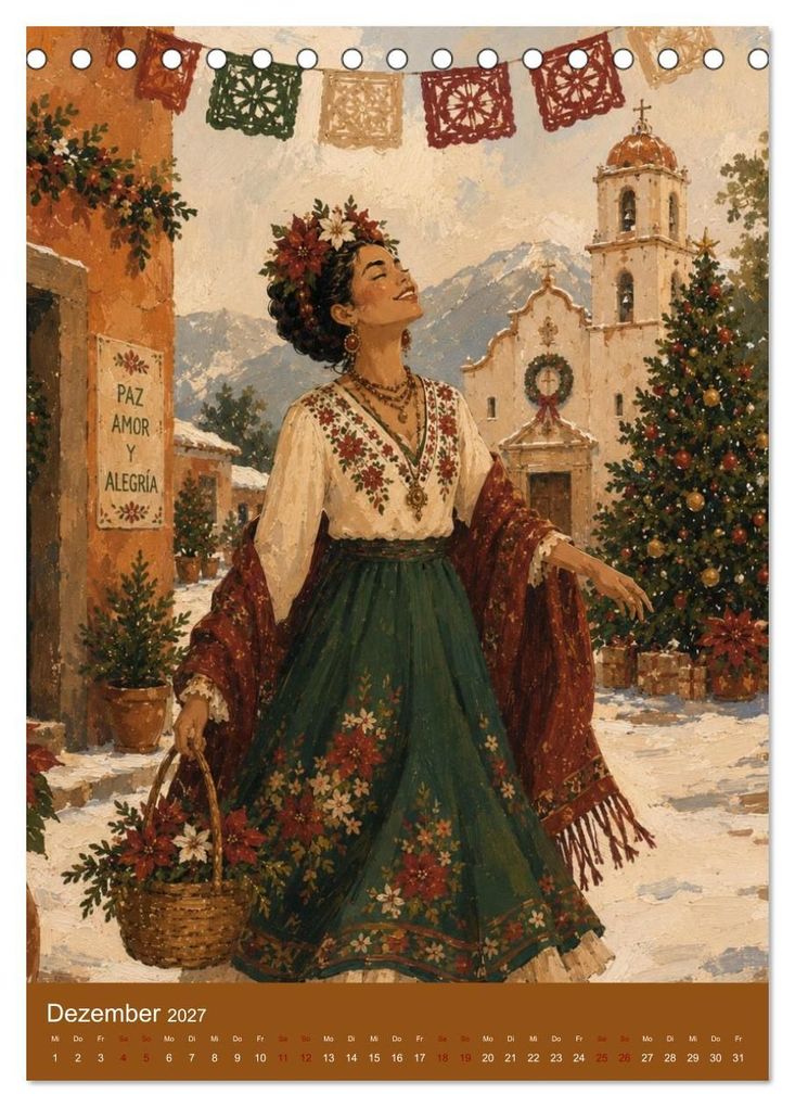 Weitere Ansicht: Freude im Haar. Leid im Herzen. Eine Hommage an Frida Kahlo (Tischkalender 2027 DIN A5 hoch), CALVENDO Monatskalender | Rose el Rose, Calvendo