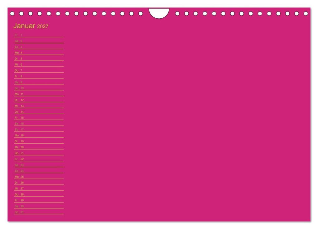 Weitere Ansicht: Bastel-Geburtstagskalender pink / Geburtstagskalender (Wandkalender 2027 DIN A4 quer), CALVENDO Monatskalender | Kreativ ist gut, Calvendo