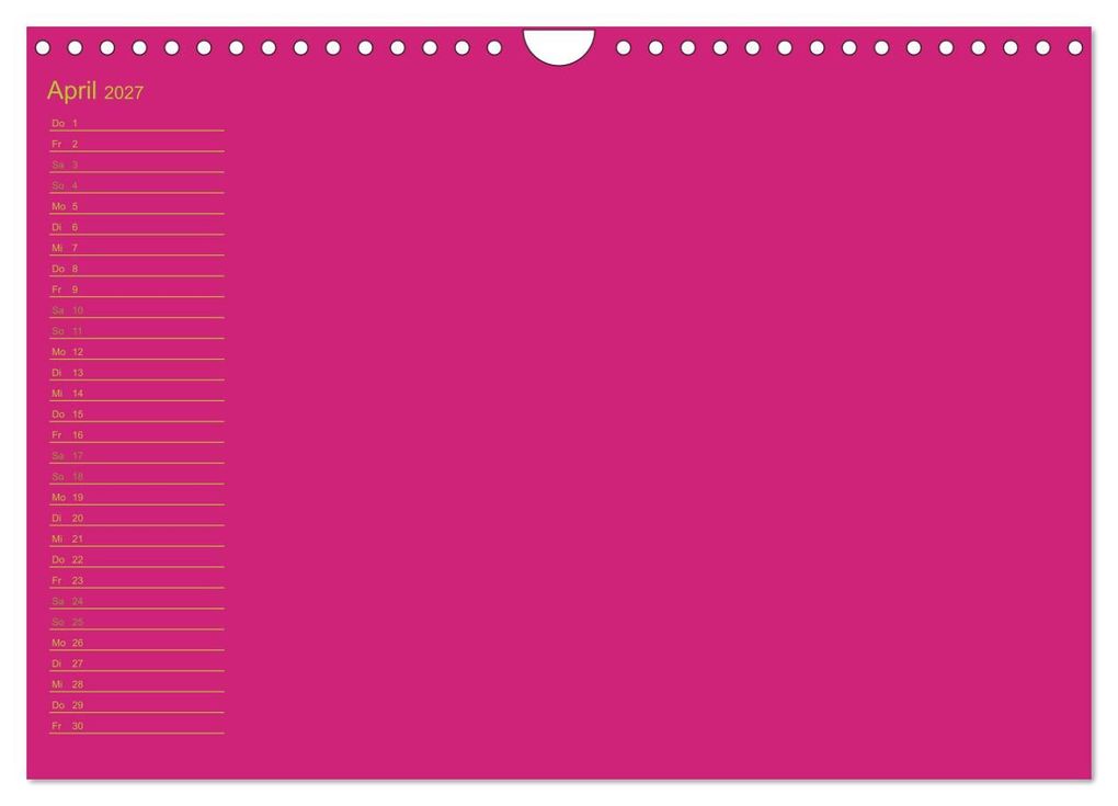 Weitere Ansicht: Bastel-Geburtstagskalender pink / Geburtstagskalender (Wandkalender 2027 DIN A4 quer), CALVENDO Monatskalender | Kreativ ist gut, Calvendo