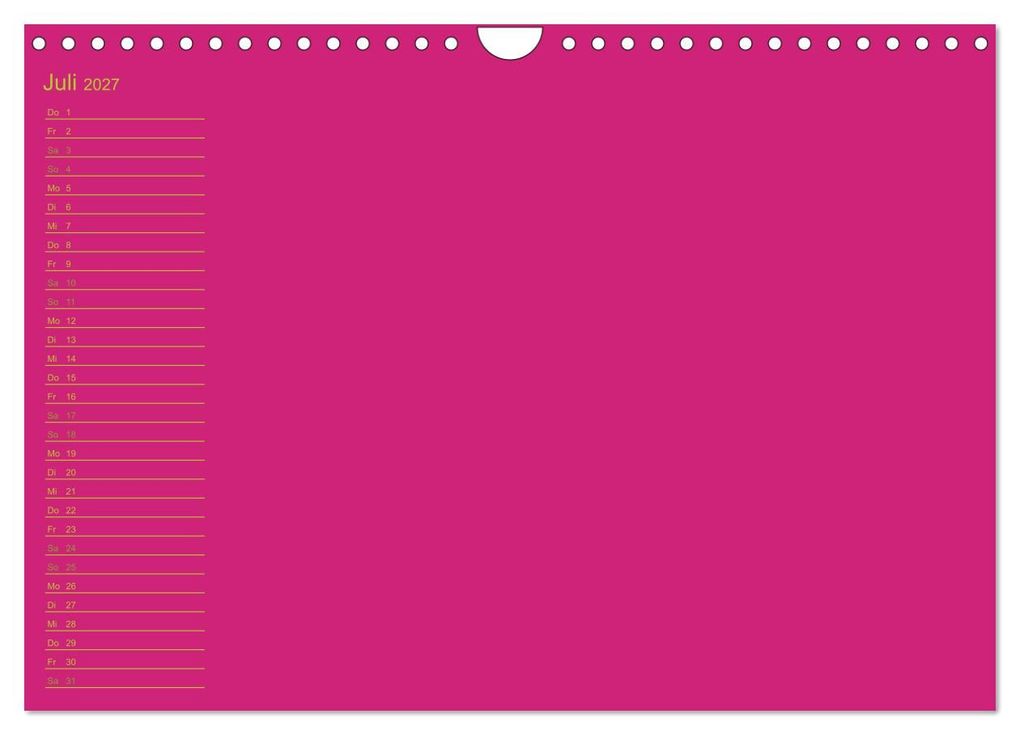 Weitere Ansicht: Bastel-Geburtstagskalender pink / Geburtstagskalender (Wandkalender 2027 DIN A4 quer), CALVENDO Monatskalender | Kreativ ist gut, Calvendo