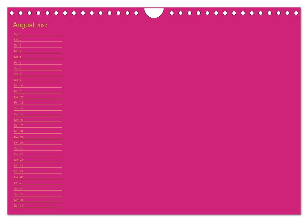 Weitere Ansicht: Bastel-Geburtstagskalender pink / Geburtstagskalender (Wandkalender 2027 DIN A4 quer), CALVENDO Monatskalender | Kreativ ist gut, Calvendo