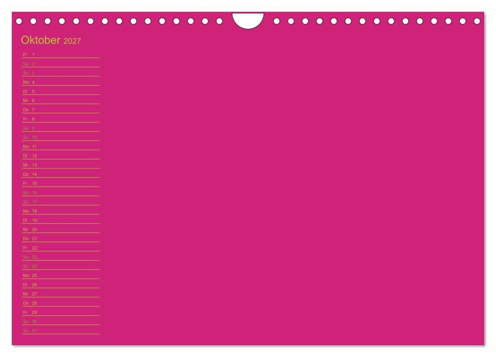 Weitere Ansicht: Bastel-Geburtstagskalender pink / Geburtstagskalender (Wandkalender 2027 DIN A4 quer), CALVENDO Monatskalender | Kreativ ist gut, Calvendo