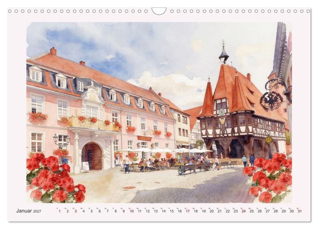Weitere Ansicht: Die schönsten Altstädte in Hessen (Wandkalender 2027 DIN A3 quer), CALVENDO Monatskalender | Claudia Kleemann, Calvendo