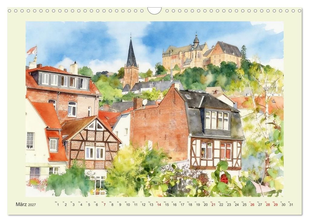 Weitere Ansicht: Die schönsten Altstädte in Hessen (Wandkalender 2027 DIN A3 quer), CALVENDO Monatskalender | Claudia Kleemann, Calvendo